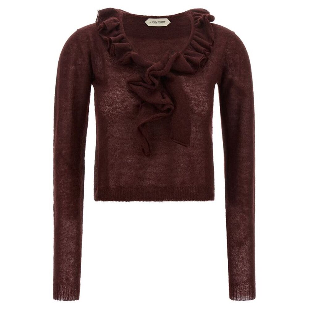 Alberta Ferretti Bordeaux Polyamide Women's Cardigan